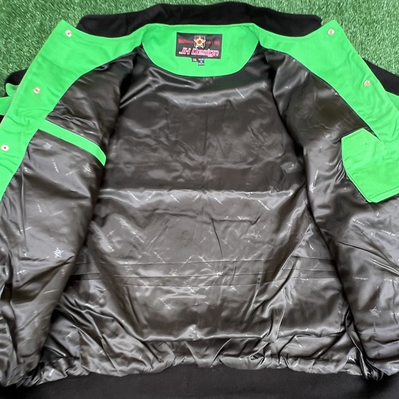 NWT VTG JH Designs Joker Jacket Men's 2XL Green DC Comics Nascar Racing Boxy - Picture 7 of 13